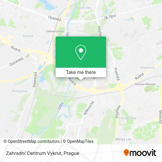 Карта Zahradní Centrum Vykrut