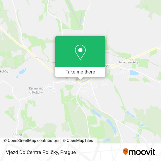 Карта Vjezd Do Centra Poličky