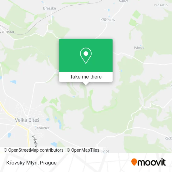 Křovský Mlýn map