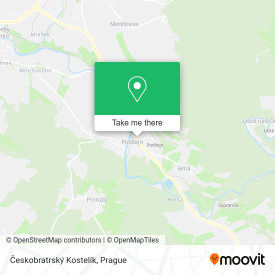 Českobratrský Kostelík map