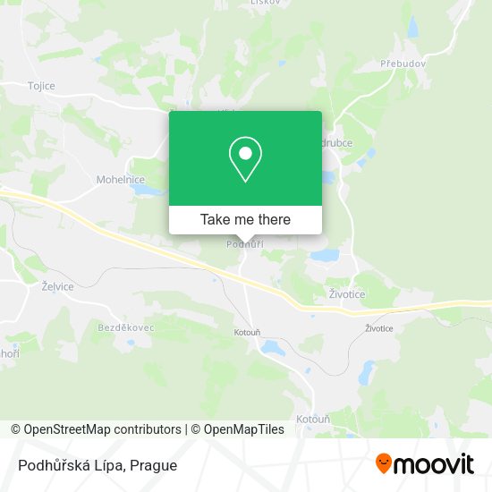 Podhůřská Lípa map