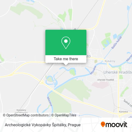 Archeologické Vykopávky Špitálky map