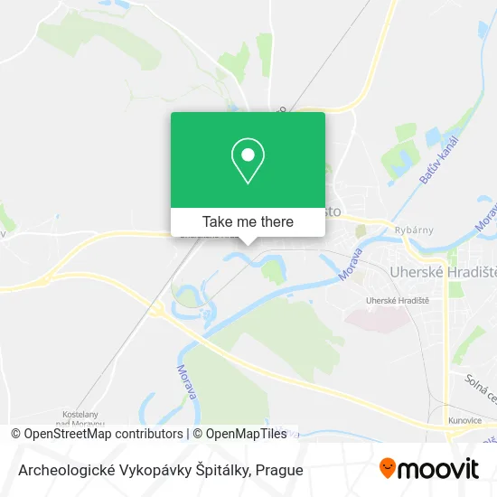 Карта Archeologické Vykopávky Špitálky