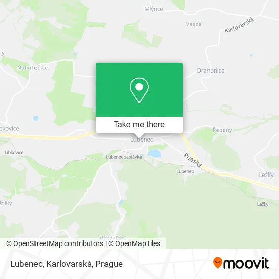 Карта Lubenec, Karlovarská