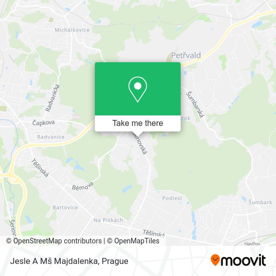 Jesle A Mš Majdalenka map