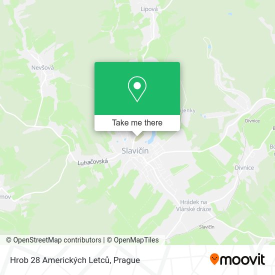 Hrob 28 Amerických Letců map