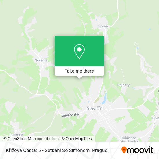 Křížová Cesta: 5 - Setkání Se Šimonem map