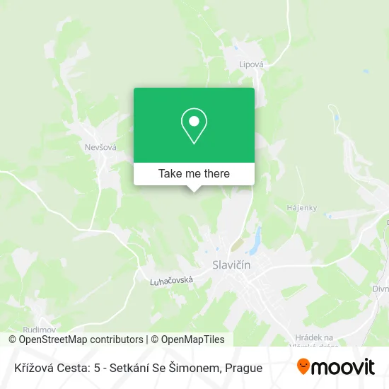 Křížová Cesta: 5 - Setkání Se Šimonem map