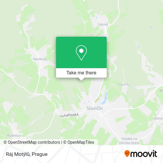 Ráj Motýlů map