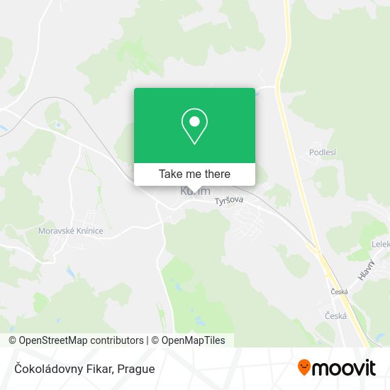 Čokoládovny Fikar map