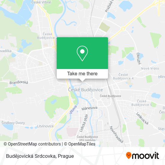Budějovická Srdcovka map