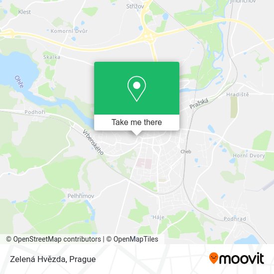 Zelená Hvězda map