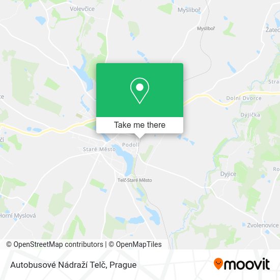 Autobusové Nádraží Telč map