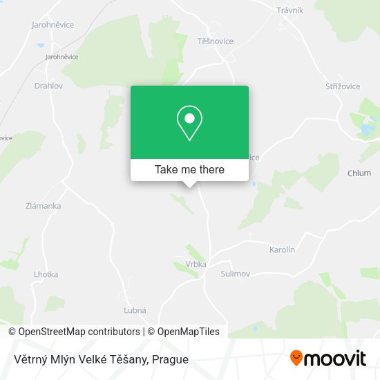 Větrný Mlýn Velké Těšany map