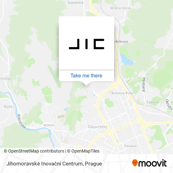 Карта Jihomoravské Inovační Centrum