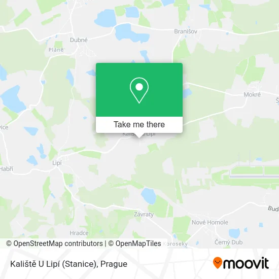 Карта Kaliště U Lipí (Stanice)