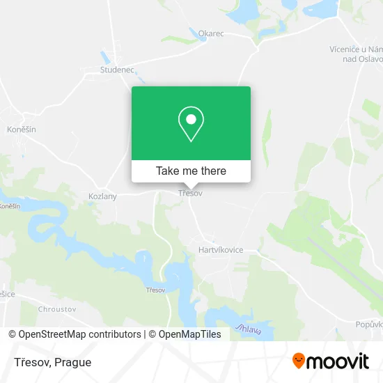Карта Třesov
