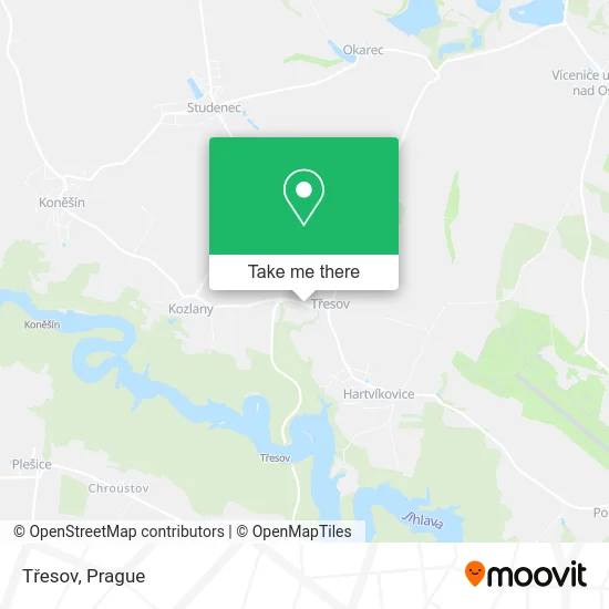 Карта Třesov