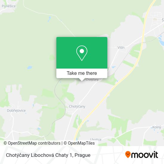 Chotýčany Libochová Chaty 1 map