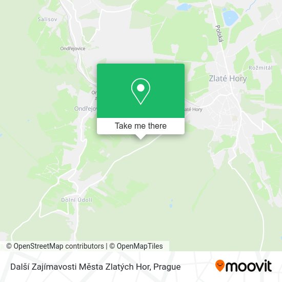 Další Zajímavosti Města Zlatých Hor map