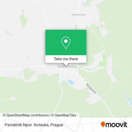 Památník Npor. Kotáska map