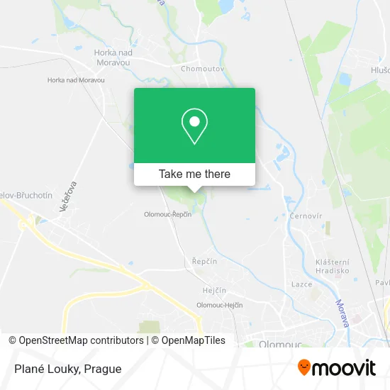 Карта Plané Louky