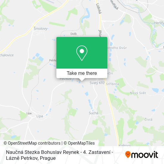 Naučná Stezka Bohuslav Reynek - 4. Zastavení - Lázně Petrkov map