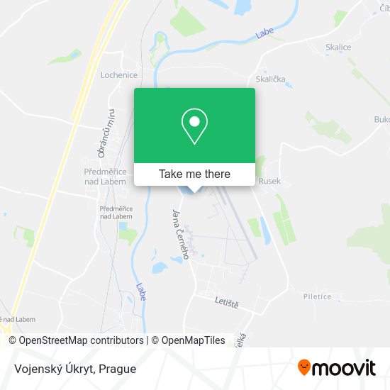 Vojenský Úkryt map