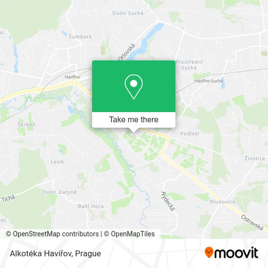 Alkotéka Havířov map