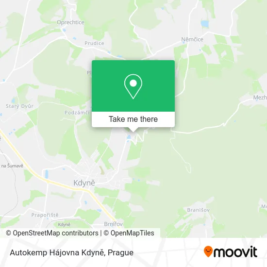 Карта Autokemp Hájovna Kdyně
