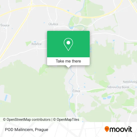 Карта POD Malincem