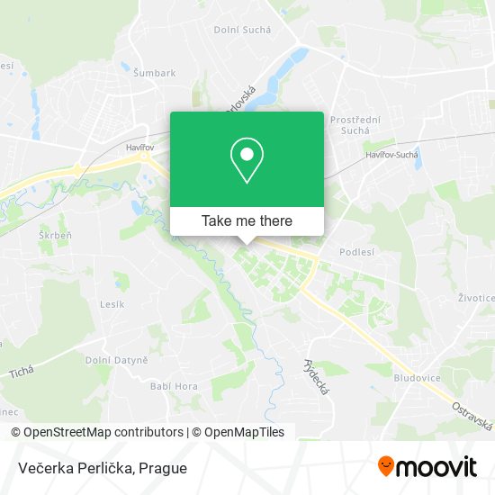 Večerka Perlička map