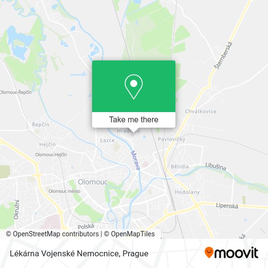 Lékárna Vojenské Nemocnice map