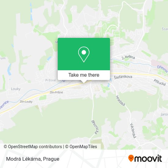 Modrá Lékárna map