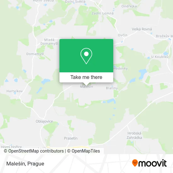 Карта Malešín