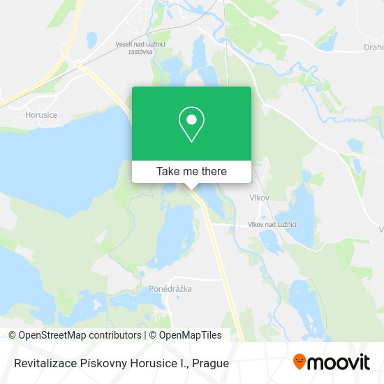 Revitalizace Pískovny Horusice I. map