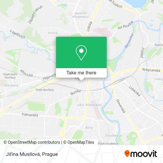 Jiřina Musilová map