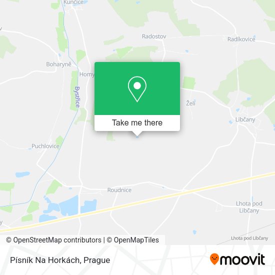 Písník Na Horkách map