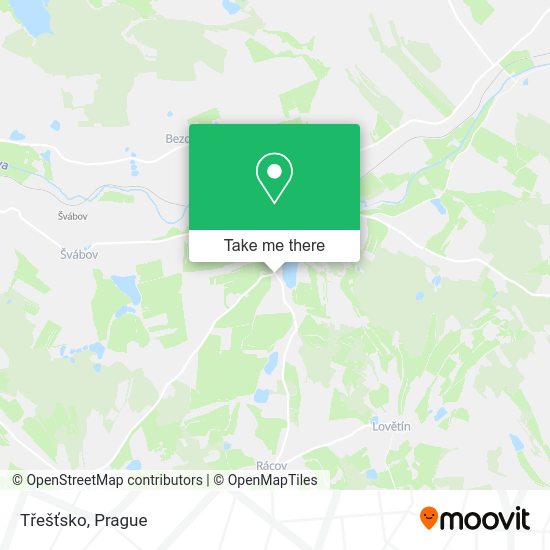 Třešťsko map