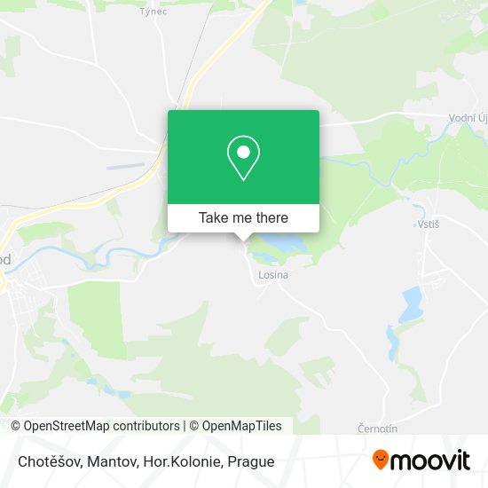 Chotěšov, Mantov, Hor.Kolonie map