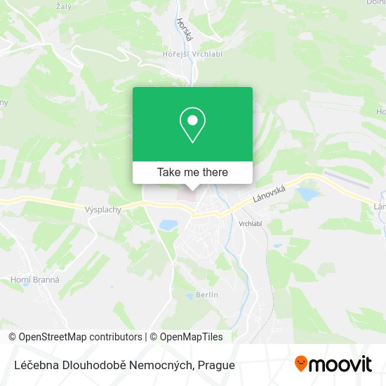 Léčebna Dlouhodobě Nemocných map