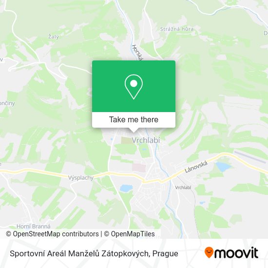 Sportovní Areál Manželů Zátopkových map