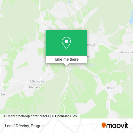 Lesní Dřeviny map