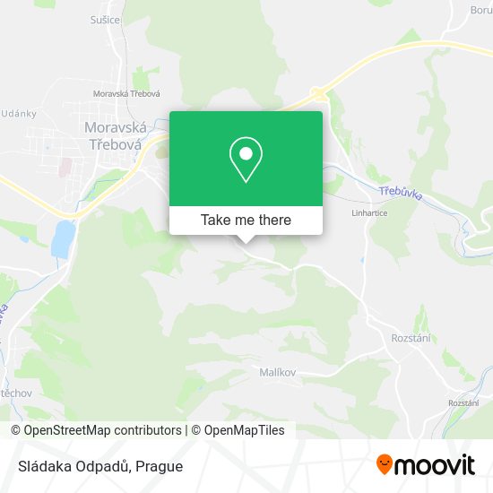 Sládaka Odpadů map