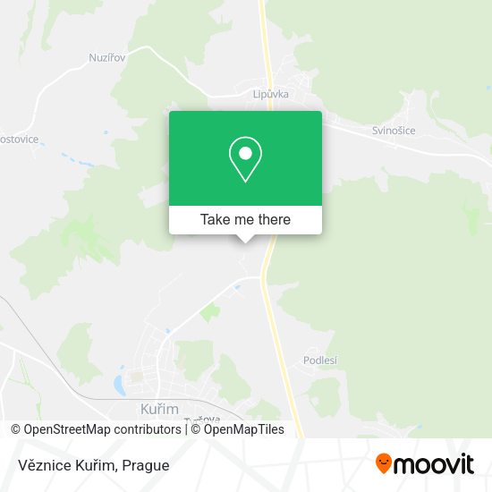 Věznice Kuřim map