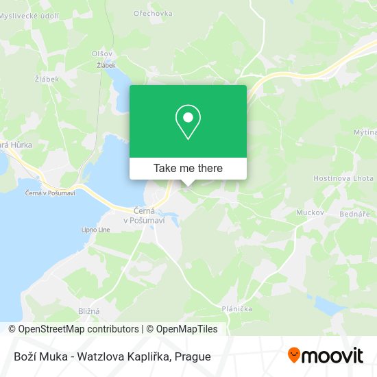 Boží Muka - Watzlova Kapliřka map