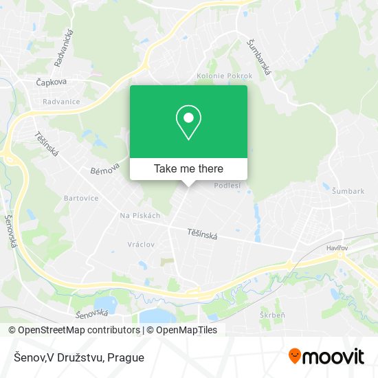 Šenov,V Družstvu map