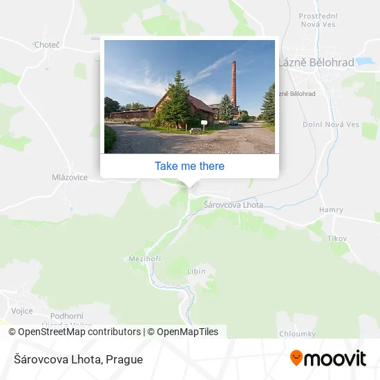 Карта Šárovcova Lhota