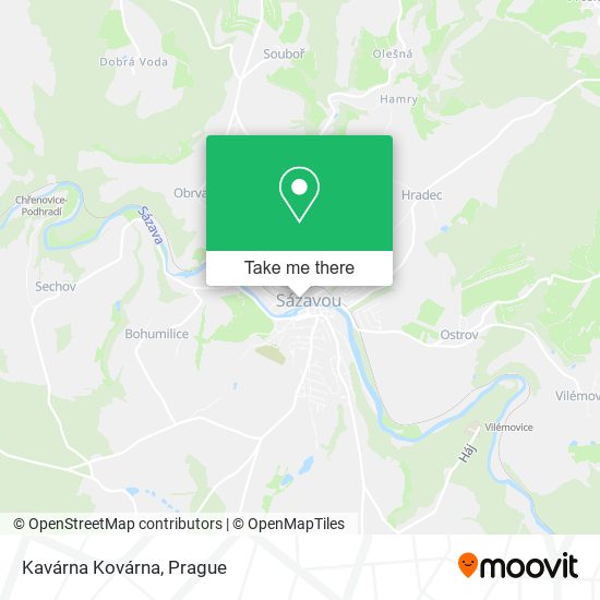 Kavárna Kovárna map