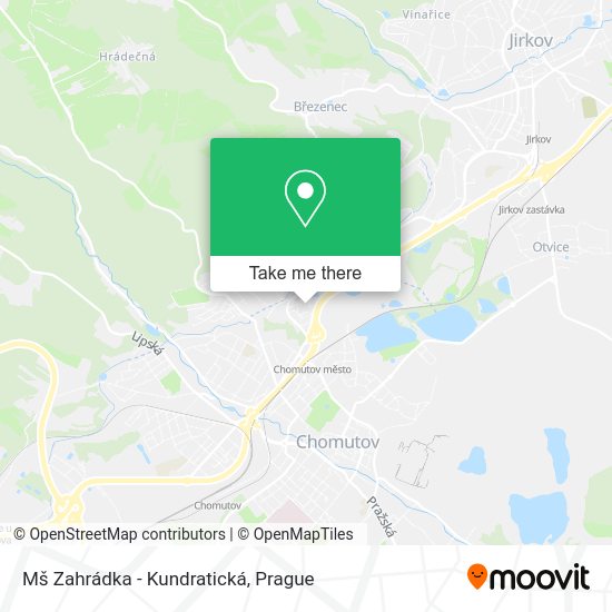 Mš Zahrádka - Kundratická map